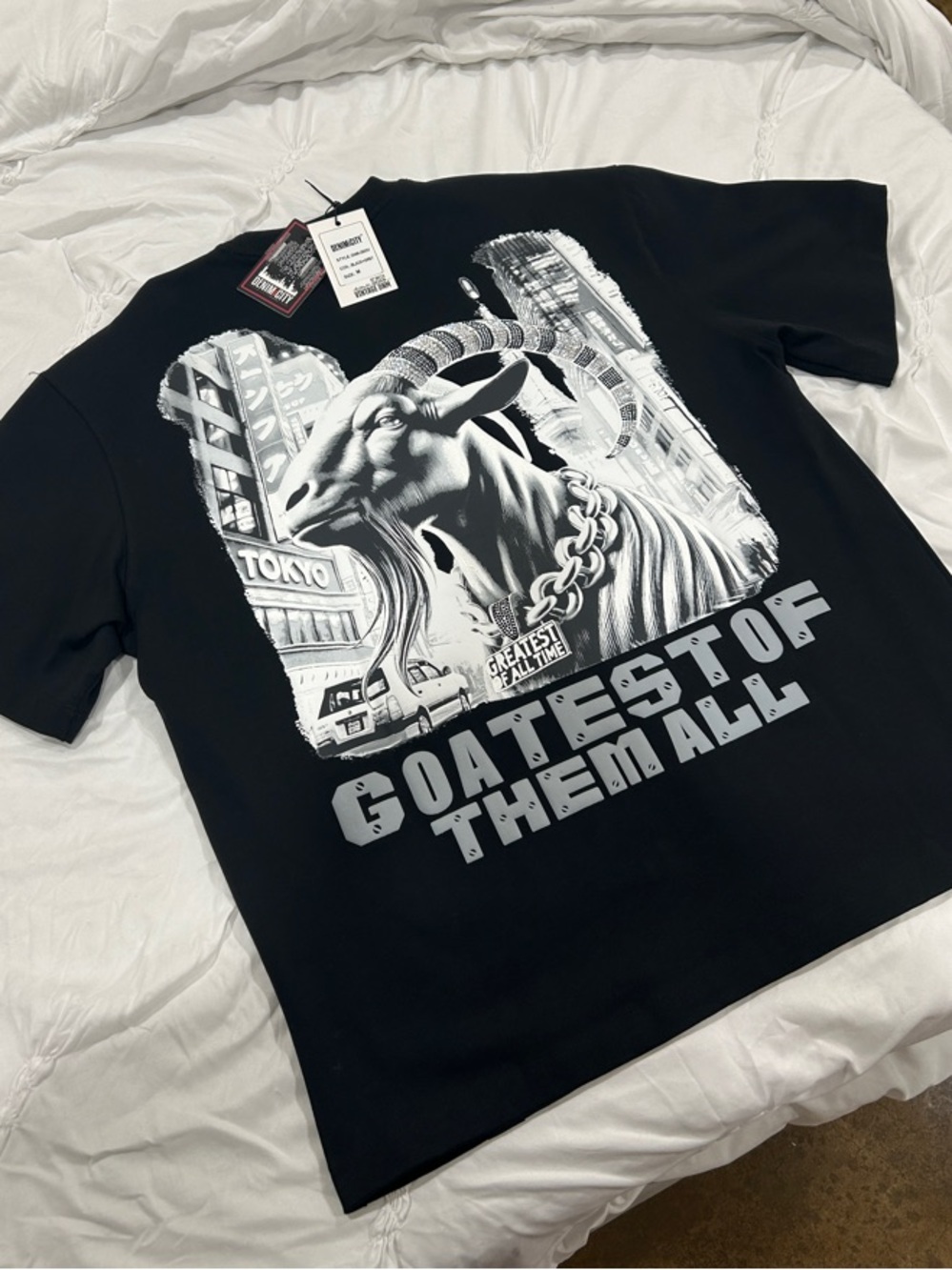 Men’s Black Graphic Crewneck T‑Shirt